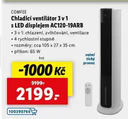 Lidl Chladicí ventilátor 3 v 1 s LED displejem AC120-19ARB nabídka