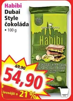 Norma Habibi Dubai Style čokoláda nabídka