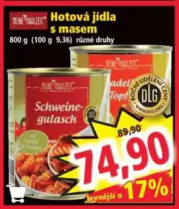 Norma Hotová jídla s masem nabídka
