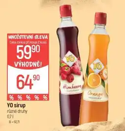 Globus Yo sirup nabídka