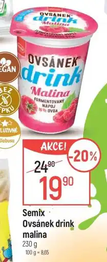 Globus Semix Ovsánek drink malina nabídka