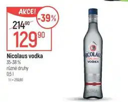Globus Nicolaus Vodka nabídka