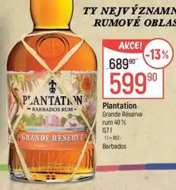 Globus Plantation Grande Réserve rum 40% nabídka