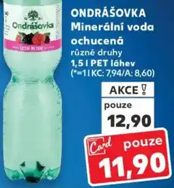 Kaufland ONDRÁŠOVKA Minerální voda ochucená nabídka