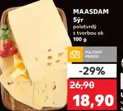 Kaufland MAASDAM Sýr polotvrdý s tvorbou ok nabídka