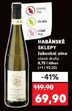 Kaufland HABÁNSKÉ SKLEPY Jakostní víno nabídka