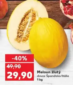 Kaufland Meloun žlutý dovoz Španělsko/Itálie nabídka