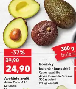 Kaufland Avokádo zralé dovoz Peru/JAR/ Kolumbie nabídka