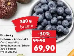 Kaufland Borůvky balené - kanadské nabídka