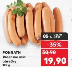 Kaufland PONNATH Vídeňské mini párečky nabídka
