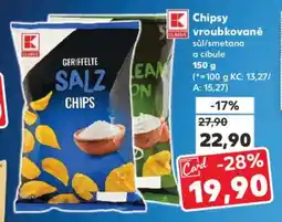 Kaufland Chipsy vroubkované nabídka