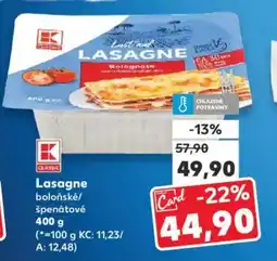 Kaufland Lasagne nabídka
