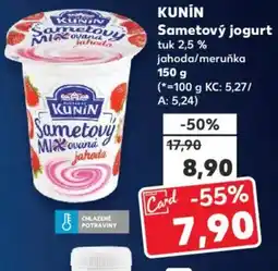 Kaufland KUNIN Sametový jogurt nabídka