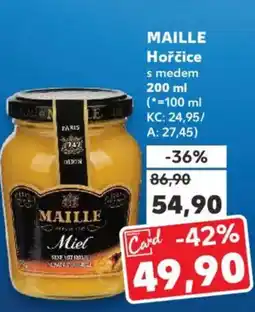 Kaufland MAILLE Hořčice s medem nabídka