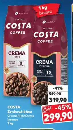 Kaufland COSTA Zrnková káva nabídka