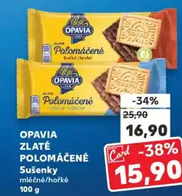 Kaufland OPAVIA ZLATÉ POLOMÁČENÉ Sušenky nabídka