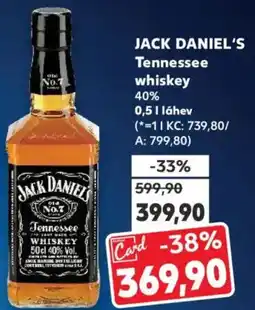 Kaufland JACK DANIEL'S Tennessee whiskey 40% nabídka