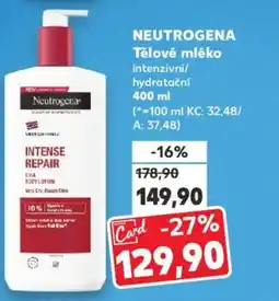 Kaufland NEUTROGENA Tělové mléko intenzivní/ hydratační nabídka