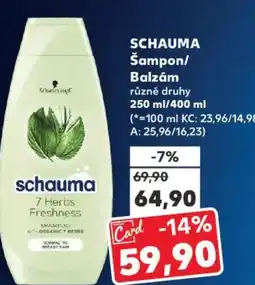 Kaufland SCHAUMA Šampon/ Balzám nabídka