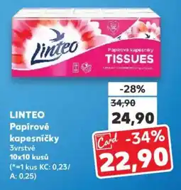 Kaufland LINTEO Papírové kapesničky nabídka