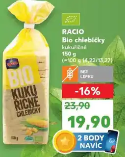 Kaufland RACIO Bio chlebíčky kukuřičné nabídka