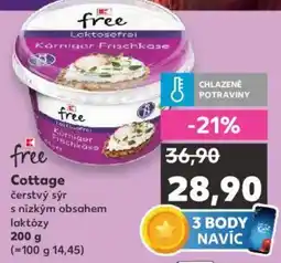 Kaufland Cottage čerstvý sýr s nízkým obsahem laktózy nabídka