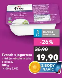 Kaufland Tvaroh s jogurtem s nízkým obsahem tuku a laktózy nabídka