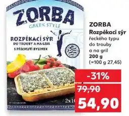 Kaufland ZORBA rozpékací sýr řeckého typu do trouby a na gril nabídka