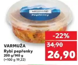 Kaufland VARMUŽA Rybi pepřenky nabídka