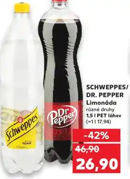 Kaufland SCHWEPPES/ DR. PEPPER Limonáda nabídka