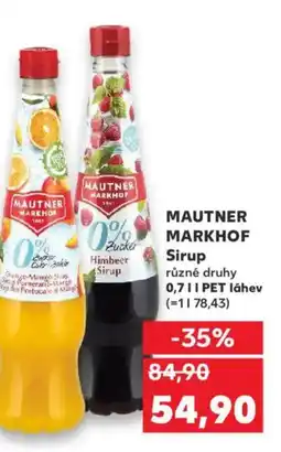 Kaufland MAUTNER MARKHOF Sirup nabídka