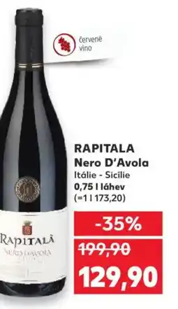 Kaufland RAPITALA Nero D'Avola Itálie - Sicílie nabídka
