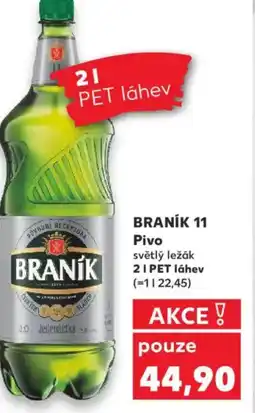 Kaufland BRANÍK 11 Pivo světlý ležák nabídka