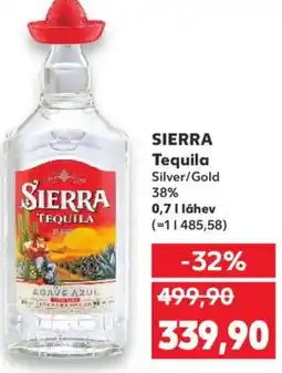 Kaufland SIERRA Tequila Silver/Gold 38% nabídka