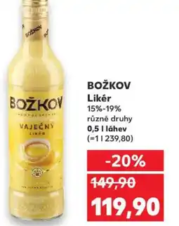 Kaufland BOŽKOV Likér 15%-19% nabídka
