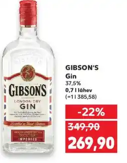 Kaufland GIBSON'S Gin 37,5% nabídka