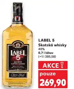 Kaufland LABEL 5 Skotská whisky 40% nabídka