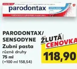 Kaufland PARODONTAX/ SENSODYNE Zubní pasta nabídka