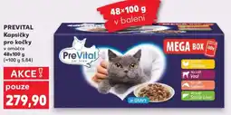 Kaufland PREVITAL Kapsičky pro kočky v omáčce nabídka