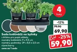 Kaufland Sada květináčů na bylinky nabídka
