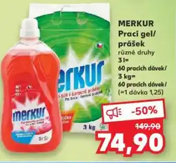 Kaufland MERKUR Prací gel/ prášek nabídka
