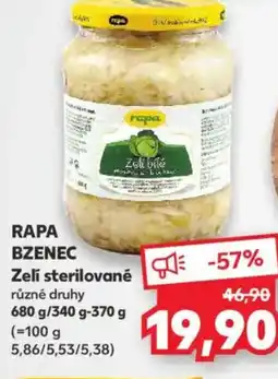 Kaufland RAPA BZENEC Zeli sterilované nabídka