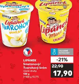 Kaufland MADETA Lipánek Smetanový/ Tvarohový krém nabídka