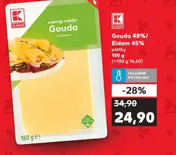 Kaufland Gouda 48%/ Eidam 45% plátky nabídka