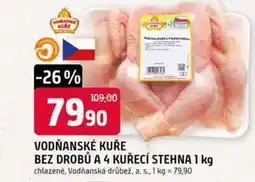 Trefa VODŇANSKÉ KUŘE BEZ DROBŮ A 4 KUŘECÍ STEHNA 1 kg chlazené nabídka