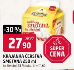 Trefa Krajanka Smetana ke šleháni 250 ml, 33% tuku nabídka