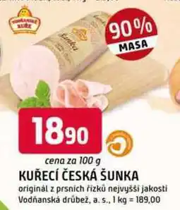 Trefa KUŘECÍ ČESKÁ ŠUNKA originál z prsních řízků nejvyšší jakosti 100g nabídka