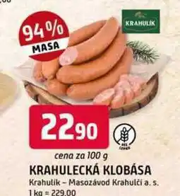 Trefa KRAHULECKÁ KLOBÁSA 100g nabídka
