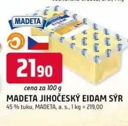 Trefa MADETA JIHOČESKÝ EIDAM SÝR 45% tuku, 100g nabídka