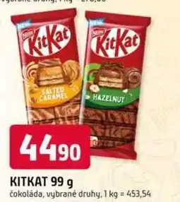 Trefa KITKAT 99 g čokoláda, vybrané druhy nabídka